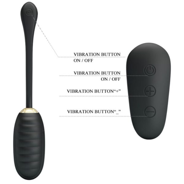 Pretty Love Doreen — Vibrating Egg, Waterproof, Black — Clitoral Stimulators — view 10