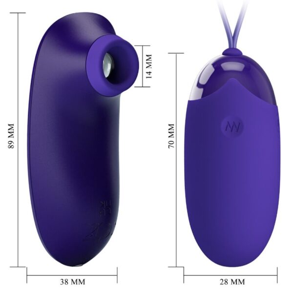 Pretty Love — Vibrating Egg, Rechargeable, Purple — Clitoral Stimulators — view 4