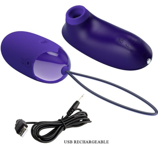 Pretty Love — Vibrating Egg, Rechargeable, Purple — Clitoral Stimulators — view 6