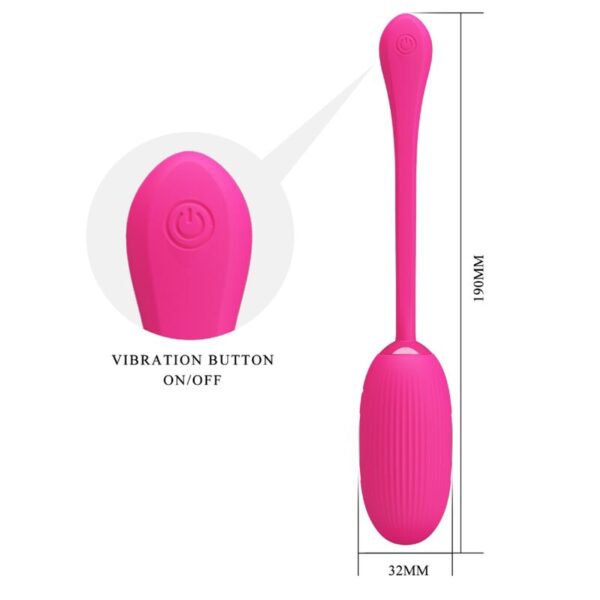Pretty Love Doreen — Vibrating Egg, Rechargeable, Magenta — App-Controlled Sex Toys — view 7