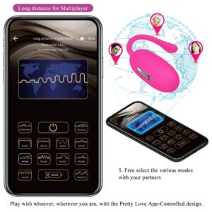 Pretty Love Doreen — Vibrating Egg, Rechargeable, Magenta — App-Controlled Sex Toys — view 4