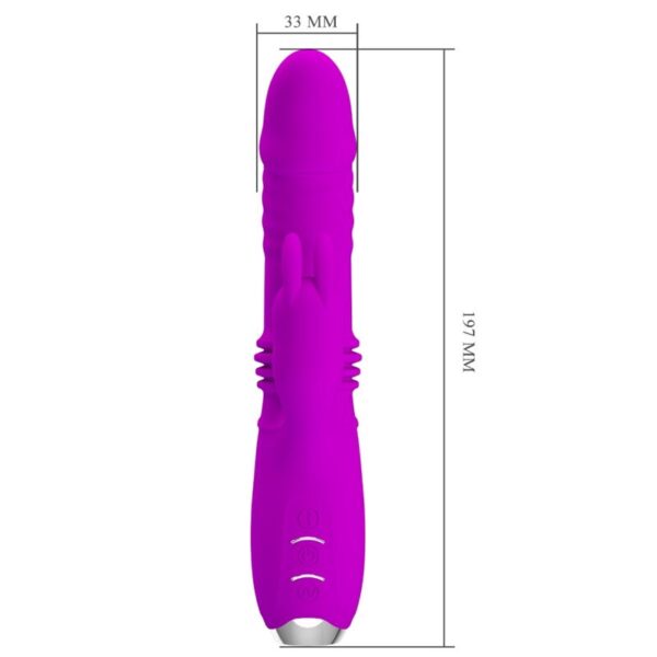 Pretty Love Dorothy — Thrusting Vibrator, Rechargeable, Purple — Rabbit Vibrators — view 8