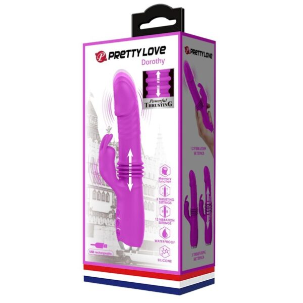 Pretty Love Dorothy — Thrusting Vibrator, Rechargeable, Purple — Rabbit Vibrators — view 2