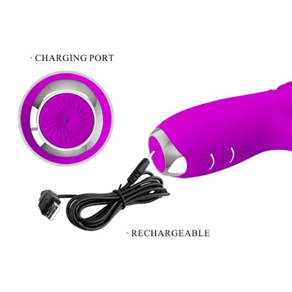 Pretty Love Dorothy — Thrusting Vibrator, Rechargeable, Purple — Rabbit Vibrators — view 10