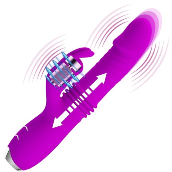 Pretty Love Dorothy — Thrusting Vibrator, Rechargeable, Purple — Rabbit Vibrators — view 11
