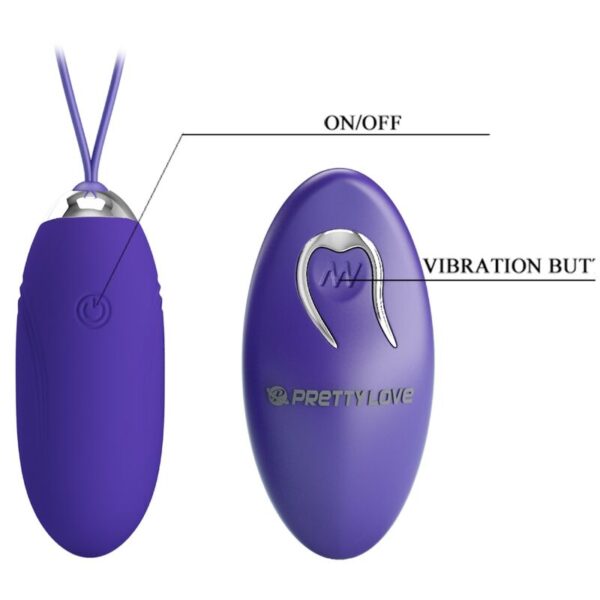 Pretty Love Jenny Youth — Vibrating Egg, Remote Control, Violet — Clitoral Stimulators — view 7