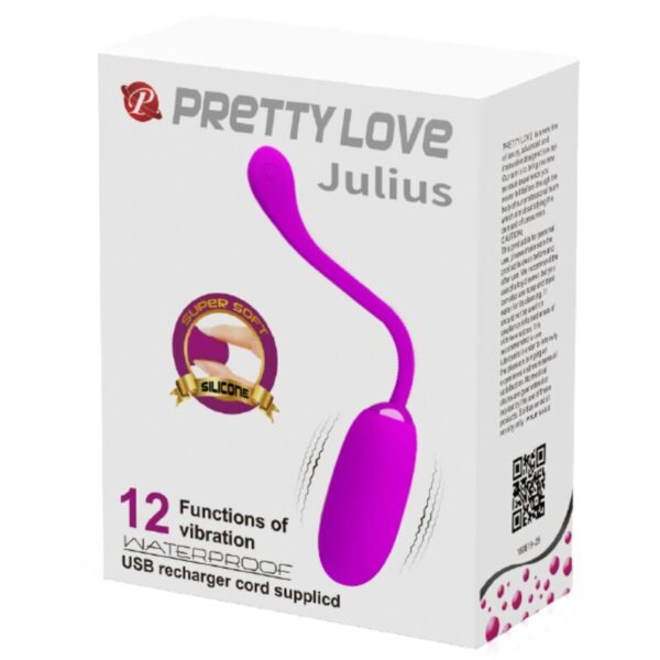 Pretty Love Julius — Vibrating Egg, Silicone, Purple — Clitoral Stimulators — view 4