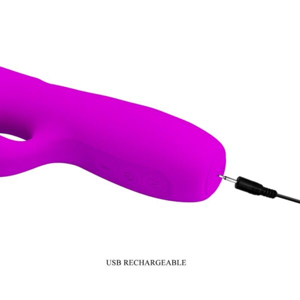 Pretty Love Melanie — Thrusting Vibrator, Rechargeable, Purple — Rabbit Vibrators — view 3