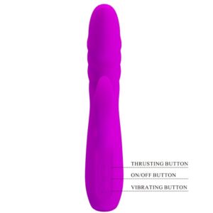 Pretty Love Melanie — Thrusting Vibrator, Rechargeable, Purple — Rabbit Vibrators — view 4