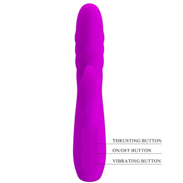 Pretty Love Melanie — Thrusting Vibrator, Rechargeable, Purple — Rabbit Vibrators — view 4