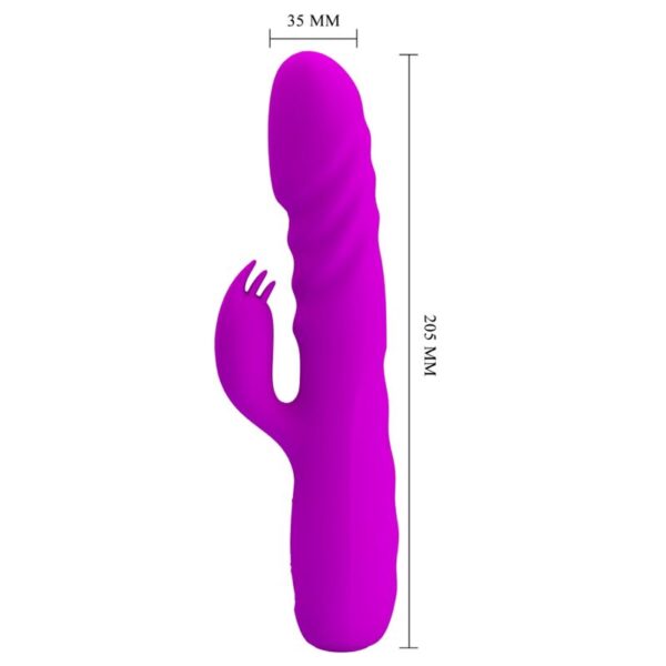 Pretty Love Melanie — Thrusting Vibrator, Rechargeable, Purple — Rabbit Vibrators — view 6