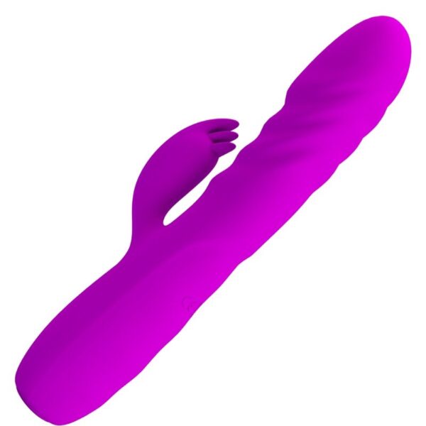 Pretty Love Melanie — Thrusting Vibrator, Rechargeable, Purple — Rabbit Vibrators — view 7