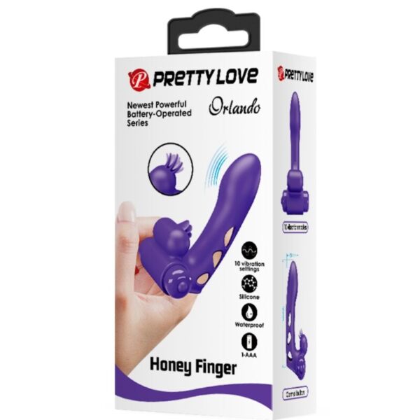 Pretty Love Orlando — Finger Vibrator, Silicone, Purple — Clitoral Stimulators — view 3