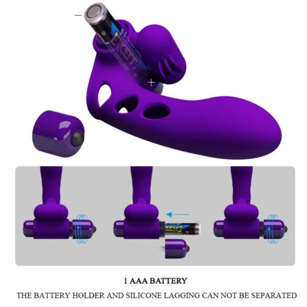Pretty Love Orlando — Finger Vibrator, Silicone, Purple — Clitoral Stimulators — view 5