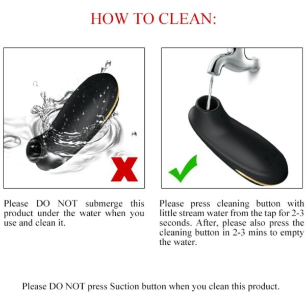 Pretty Love — Clit Sucker, Rechargeable, Black — Clitoral Stimulators — view 8