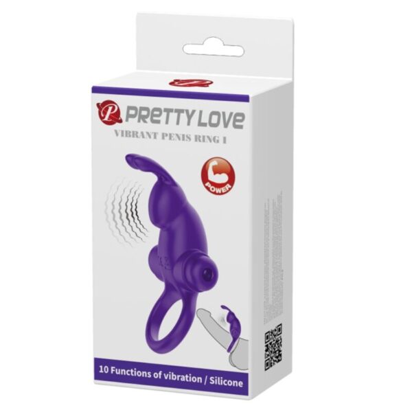 Pretty Love Ring I — Vibrating Cock Ring, Purple — Cock Rings — view 9