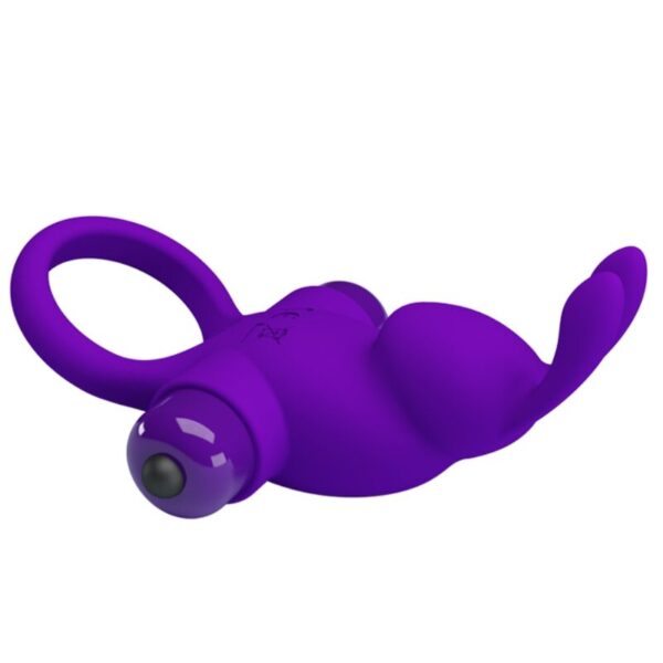 Pretty Love Ring I — Vibrating Cock Ring, Purple — Cock Rings — view 8