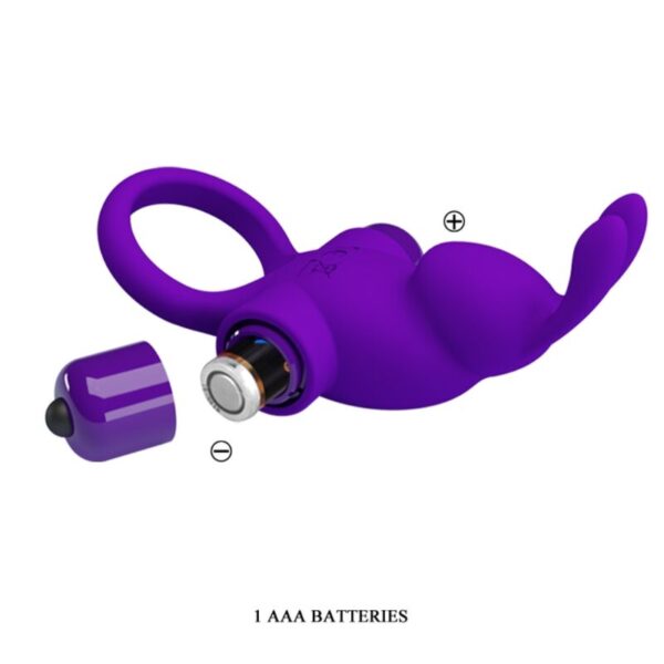 Pretty Love Ring I — Vibrating Cock Ring, Purple — Cock Rings — view 7