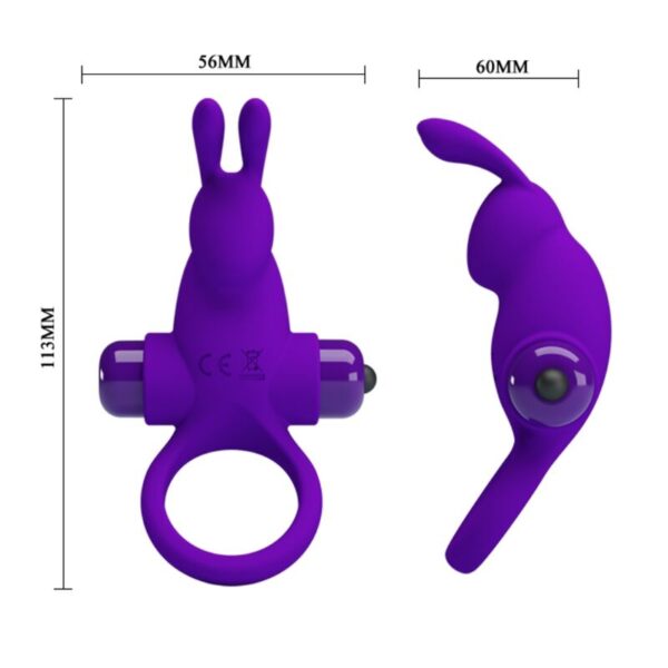 Pretty Love Ring I — Vibrating Cock Ring, Purple — Cock Rings — view 6