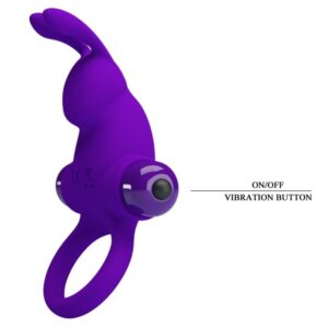 Pretty Love Ring I — Vibrating Cock Ring, Purple — Cock Rings — view 3