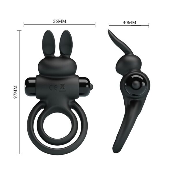 Pretty Love Ring III — Vibrating Cock Ring, Black — Cock Rings — view 8
