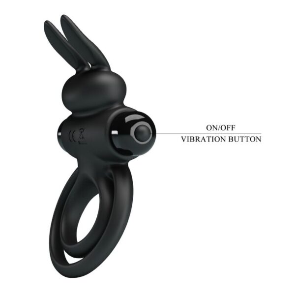 Pretty Love Ring III — Vibrating Cock Ring, Black — Cock Rings — view 7