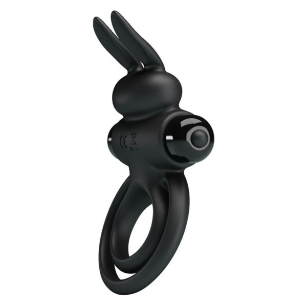 Pretty Love Ring III — Vibrating Cock Ring, Black — Cock Rings — view 2