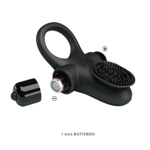 Pretty Love Ring II — Vibrating Cock Ring, Black — Cock Rings — view 3
