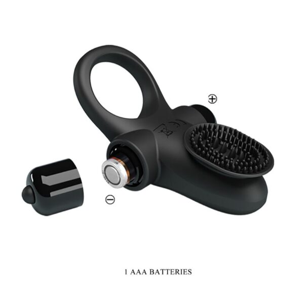 Pretty Love Ring II — Vibrating Cock Ring, Black — Cock Rings — view 3