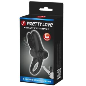 Pretty Love Ring II — Vibrating Cock Ring, Black — Cock Rings — view 2