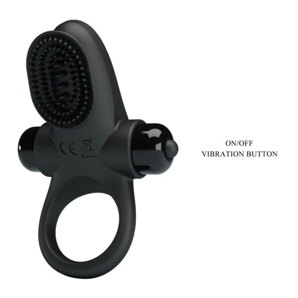 Pretty Love Ring II — Vibrating Cock Ring, Black — Cock Rings — view 7