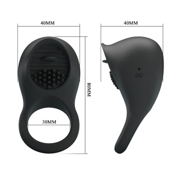 Pretty Love — Vibrating Cock Ring, Rechargeable, Tongue — Cock Rings — view 6