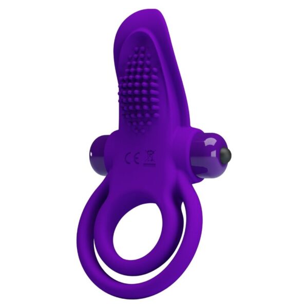 Pretty Love — Vibrating Cock Ring, Silicone, Purple — Cock Rings — view 7
