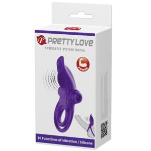 Pretty Love — Vibrating Cock Ring, Silicone, Purple — Cock Rings — view 2