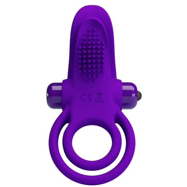 Pretty Love — Vibrating Cock Ring, Silicone, Purple — Cock Rings — view 5