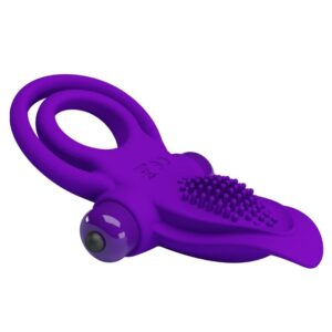 Pretty Love — Vibrating Cock Ring, Silicone, Purple — Cock Rings — view 4