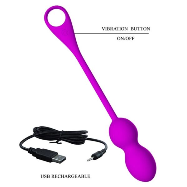 Pretty Love Elvira — Vibrating Kegel Balls, Rechargeable, Purple — App-Controlled Sex Toys — view 6