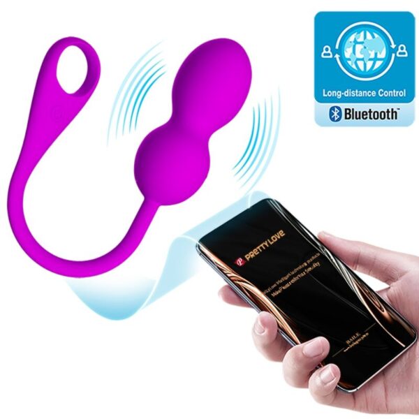 Pretty Love Elvira — Vibrating Kegel Balls, Rechargeable, Purple — App-Controlled Sex Toys