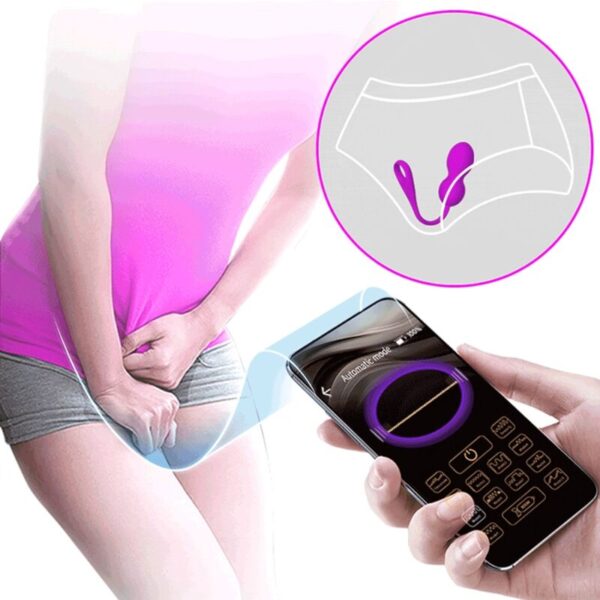 Pretty Love Elvira — Vibrating Kegel Balls, Rechargeable, Purple — App-Controlled Sex Toys — view 7