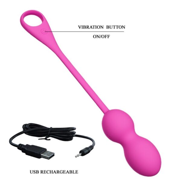 Pretty Love Elvira — Vibrating Kegel Balls, Rechargeable, Pink — App-Controlled Sex Toys — view 6