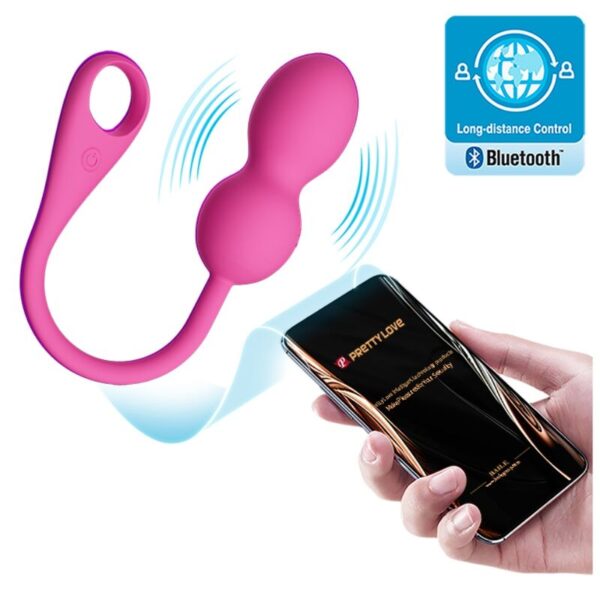Pretty Love Elvira — Vibrating Kegel Balls, Rechargeable, Pink — App-Controlled Sex Toys