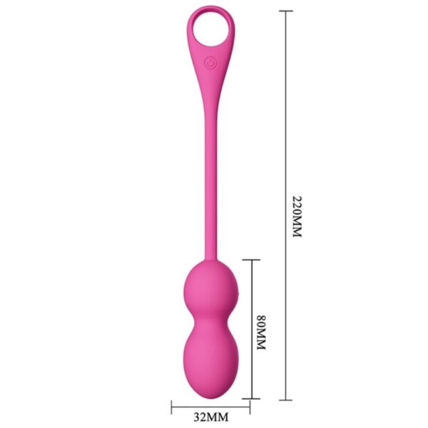 Pretty Love Elvira — Vibrating Kegel Balls, Rechargeable, Pink — App-Controlled Sex Toys — view 2
