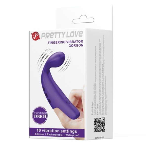 Pretty Love Gorgon — Finger Vibrator, Silicone, Purple — Clitoral Stimulators — view 10