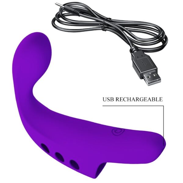 Pretty Love Gorgon — Finger Vibrator, Silicone, Purple — Clitoral Stimulators — view 9