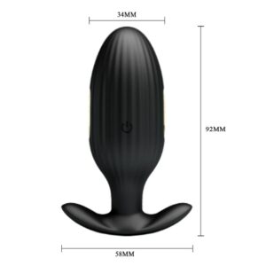 Pretty Love Jefferson — Vibrating Butt Plug, Black — Anal — view 3