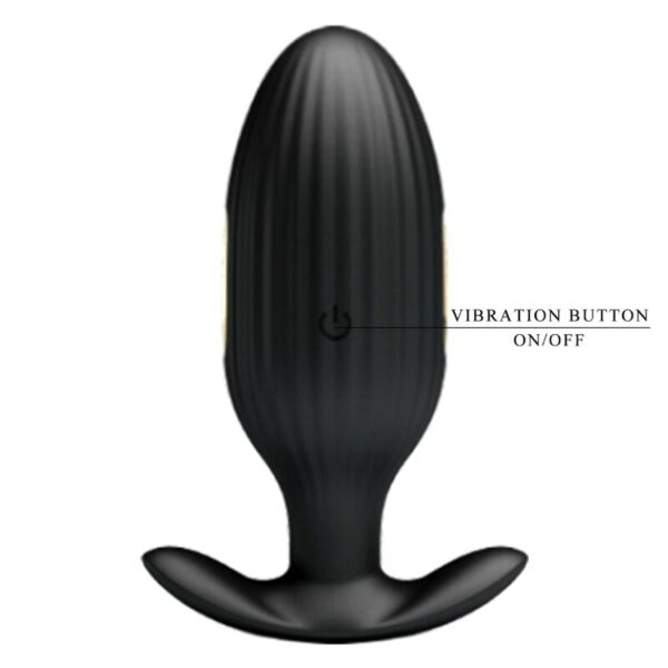 Pretty Love Jefferson — Vibrating Butt Plug, Black — Anal — view 8