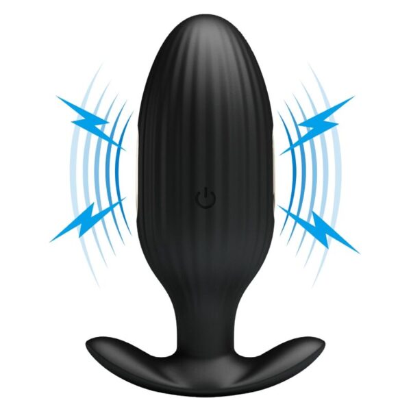 Pretty Love Jefferson — Vibrating Butt Plug, Black — Anal — view 5