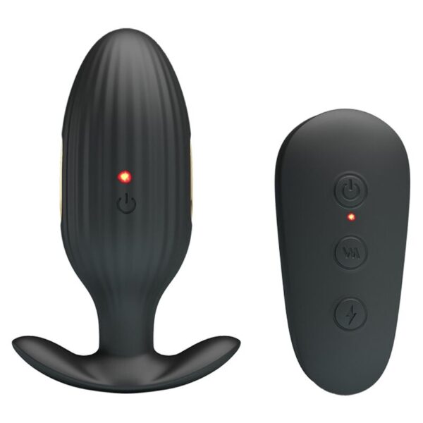 Pretty Love Kelly — Vibrating Butt Plug, Remote Control, Black — Anal — view 3