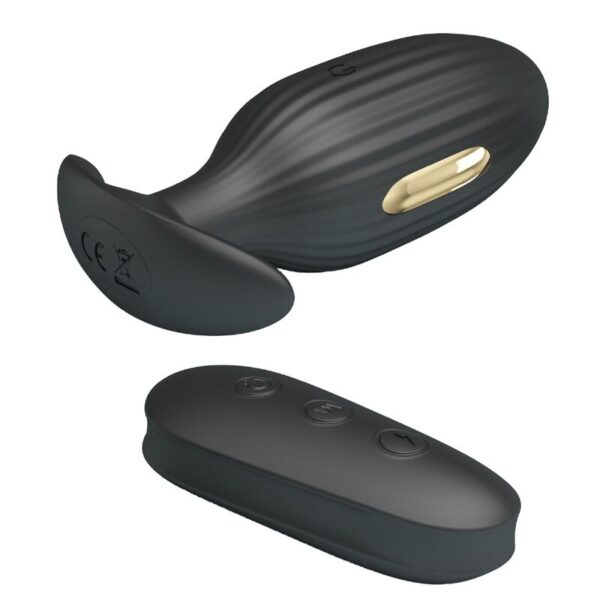 Pretty Love Kelly — Vibrating Butt Plug, Remote Control, Black — Anal — view 10