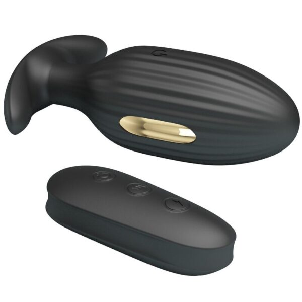 Pretty Love Kelly — Vibrating Butt Plug, Remote Control, Black — Anal — view 4
